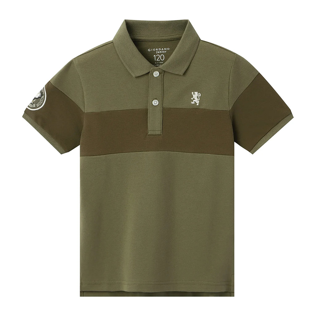 TEST Kids' Lion Crest Polo: Slim Fit, Classic Style, Bold Detailing