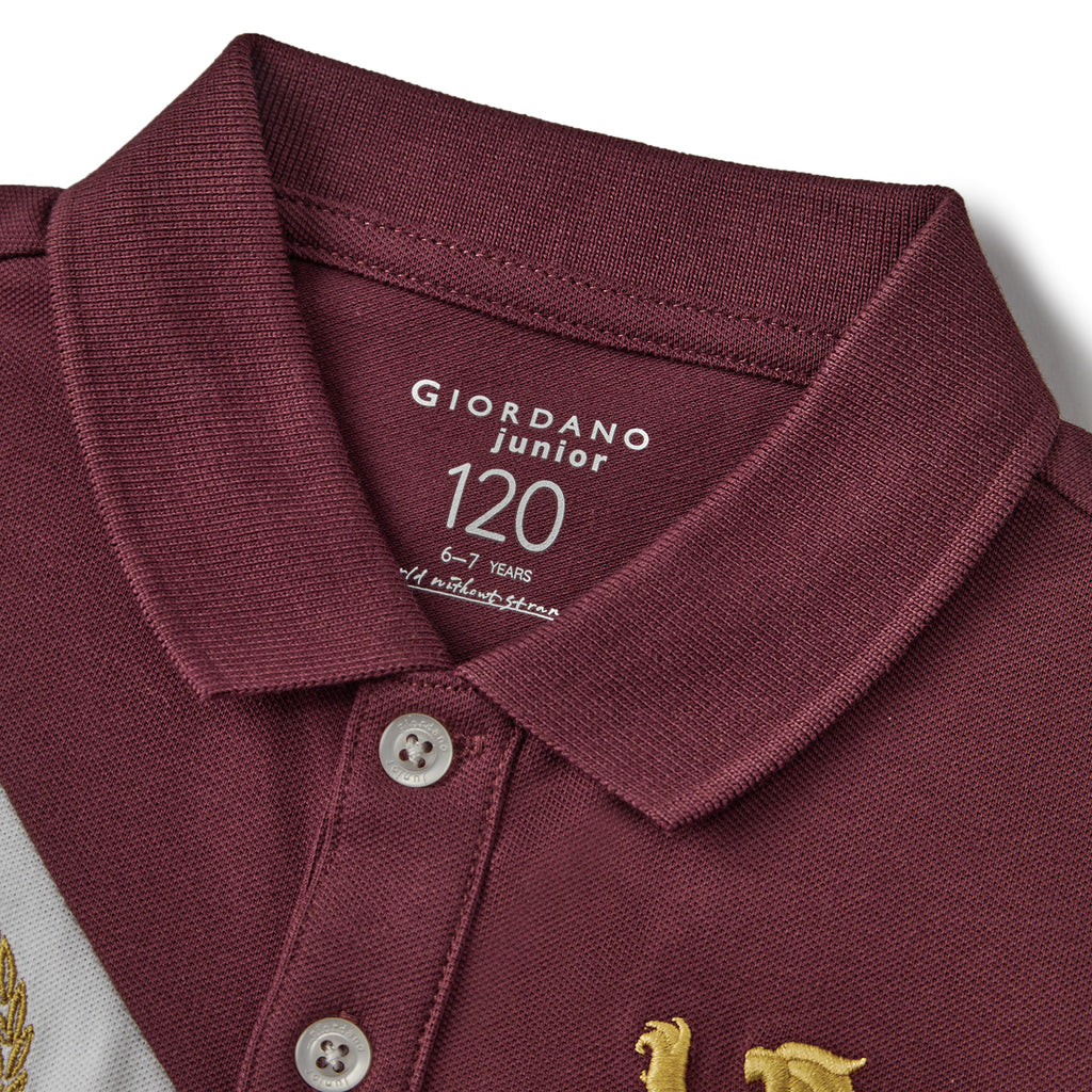 Kid's' Cotton-Lycra Slim Fit Polo