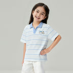 Kids Chiikawa Striped Cotton Knit Polo