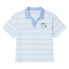 Kids Chiikawa Striped Cotton Knit Polo