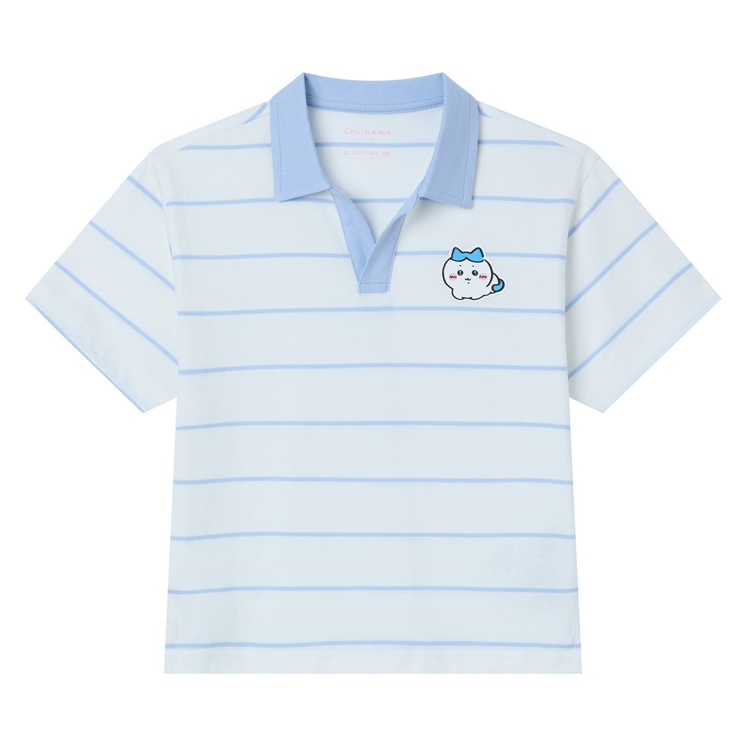 Kids Chiikawa Striped Cotton Knit Polo