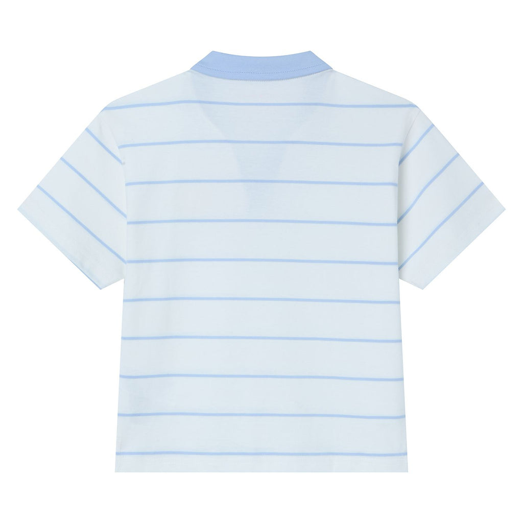 Kids Chiikawa Striped Cotton Knit Polo