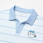 Kids Chiikawa Striped Cotton Knit Polo