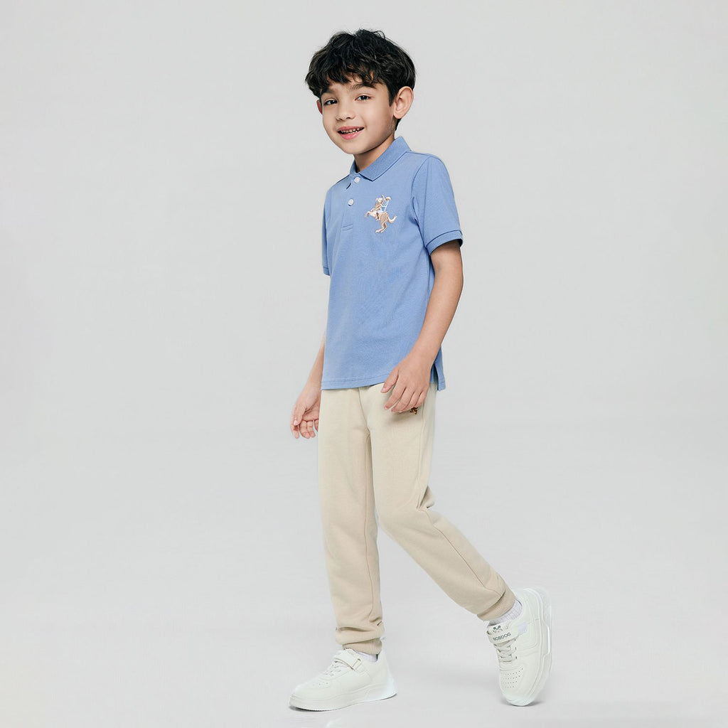 Kid's Cotton Polo with Napoleon Embroidery