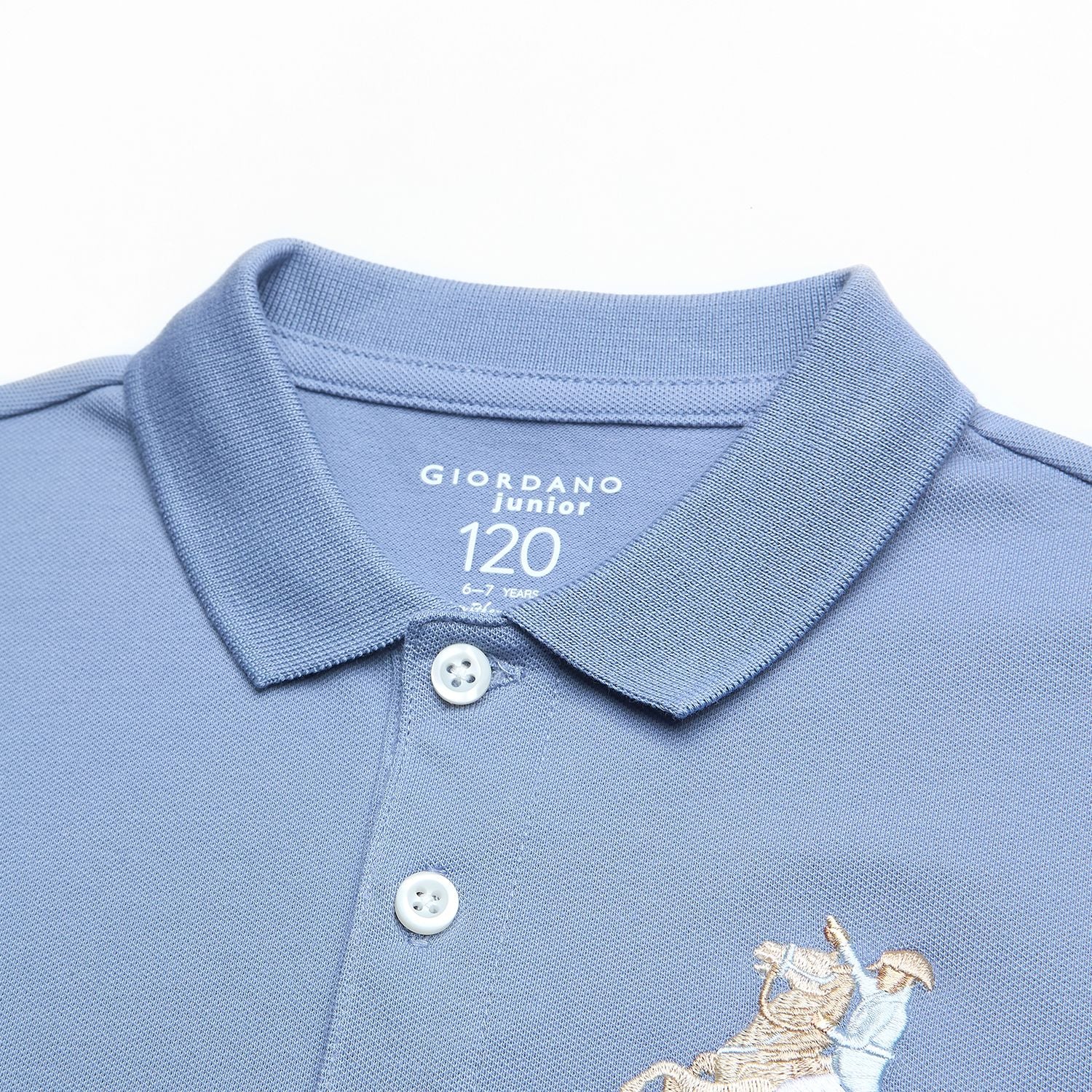 Kid's Cotton Polo with Napoleon Embroidery