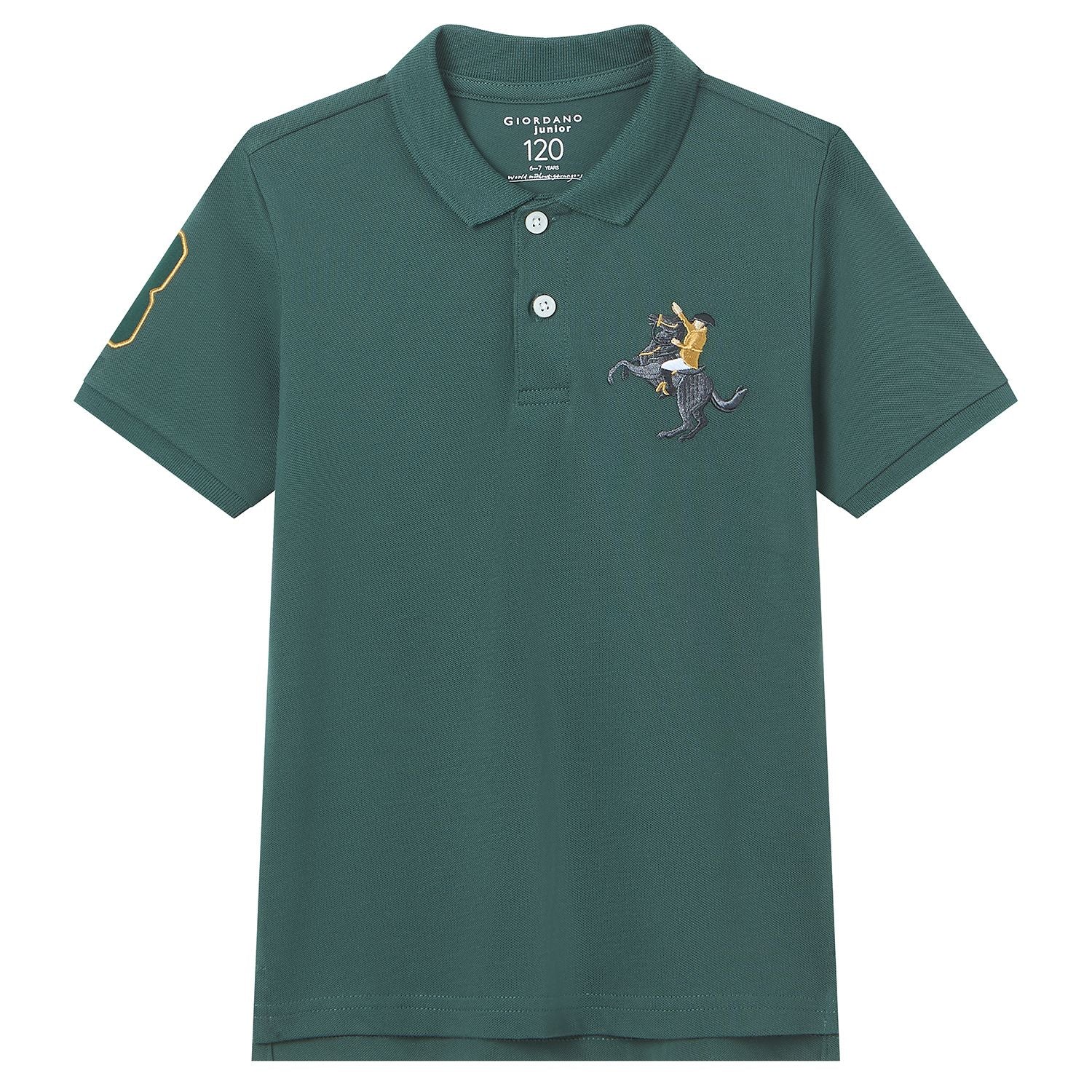 Kid's Cotton Polo with Napoleon Embroidery