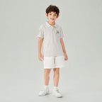 Kids' Slim Fit 3D Embroidery Lion Polo