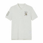 Kids' Slim Fit 3D Embroidery Lion Polo