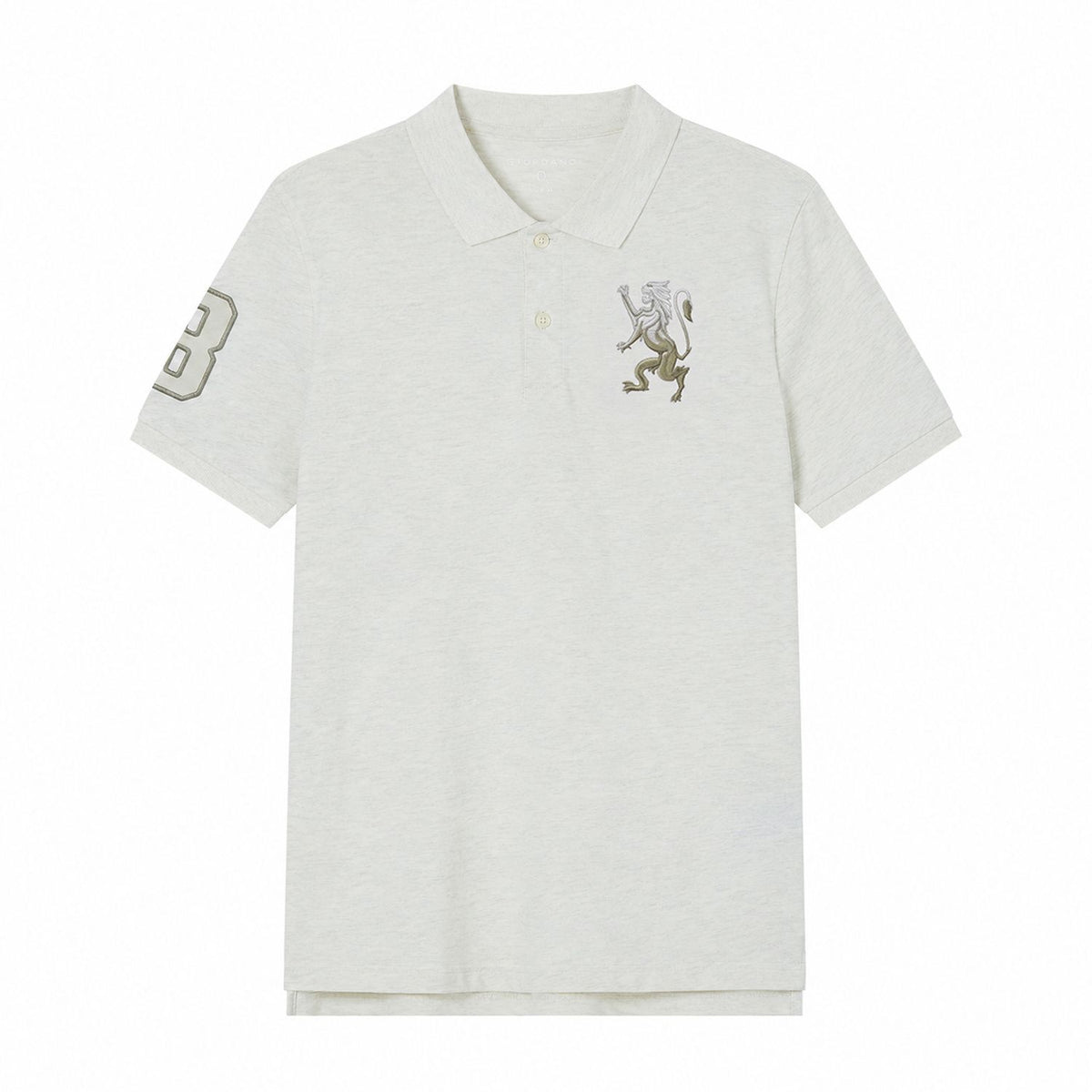 Kids' Slim Fit 3D Embroidery Lion Polo