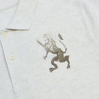 Kids' Slim Fit 3D Embroidery Lion Polo