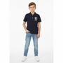 Kids’ Slim Fit Lion Embroidered Cotton Polo