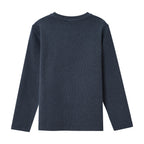 Kid's' Velour Crew Neck Long Sleeve Embroidery Tee