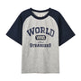 Giordano Kids' Graphic Tee: Soft Jersey, Raglan Sleeves, Eco-Friendly Stretch-Grey