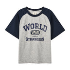 Giordano Kids' Graphic Tee: Soft Jersey, Raglan Sleeves, Eco-Friendly Stretch-Grey