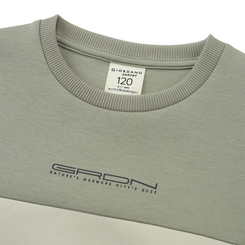 Kid's Interlock Crew Neck Printed Comfort Sweatshirt