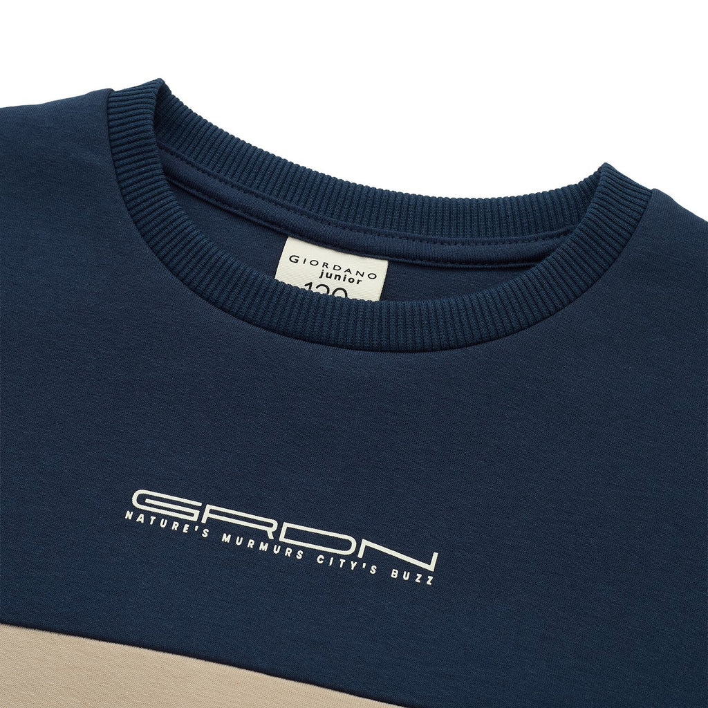 Kid's Interlock Crew Neck Printed Comfort Sweatshirt