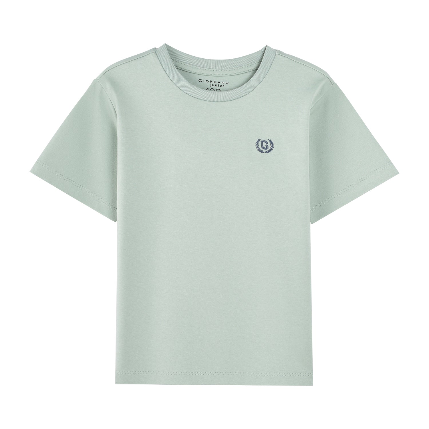 Giordano Junior Liquid Touch Embroidered Smart Tee - Soft Cotton Interlock-Green