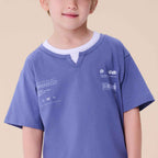 Kid's Relaxed Cotton Crew Neck Embroidered Tee