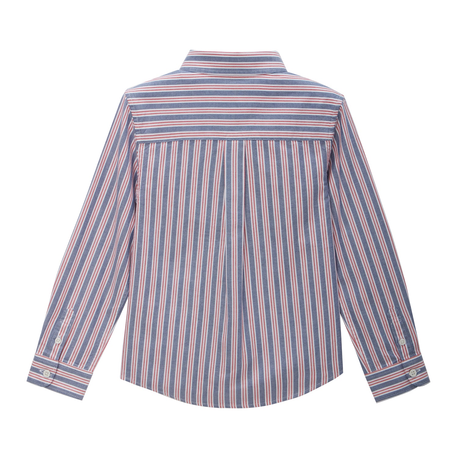 Junior Cotton Oxford Full Opening Long Sleeve Slim Fit Embroidery Garment Wash Shirt