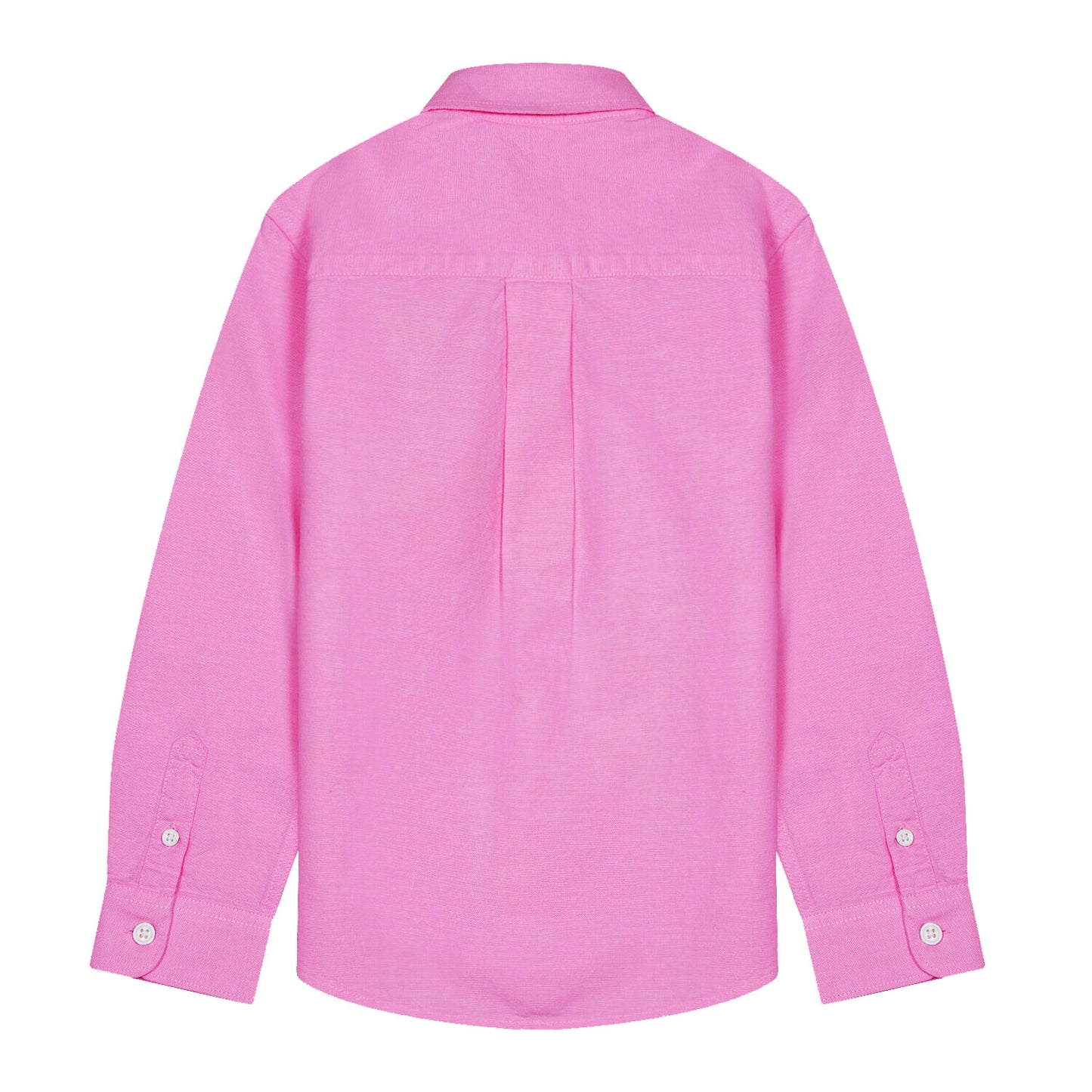 Kids' Cotton Oxford Shirt: Full Button, Embroidered & Garment Washed