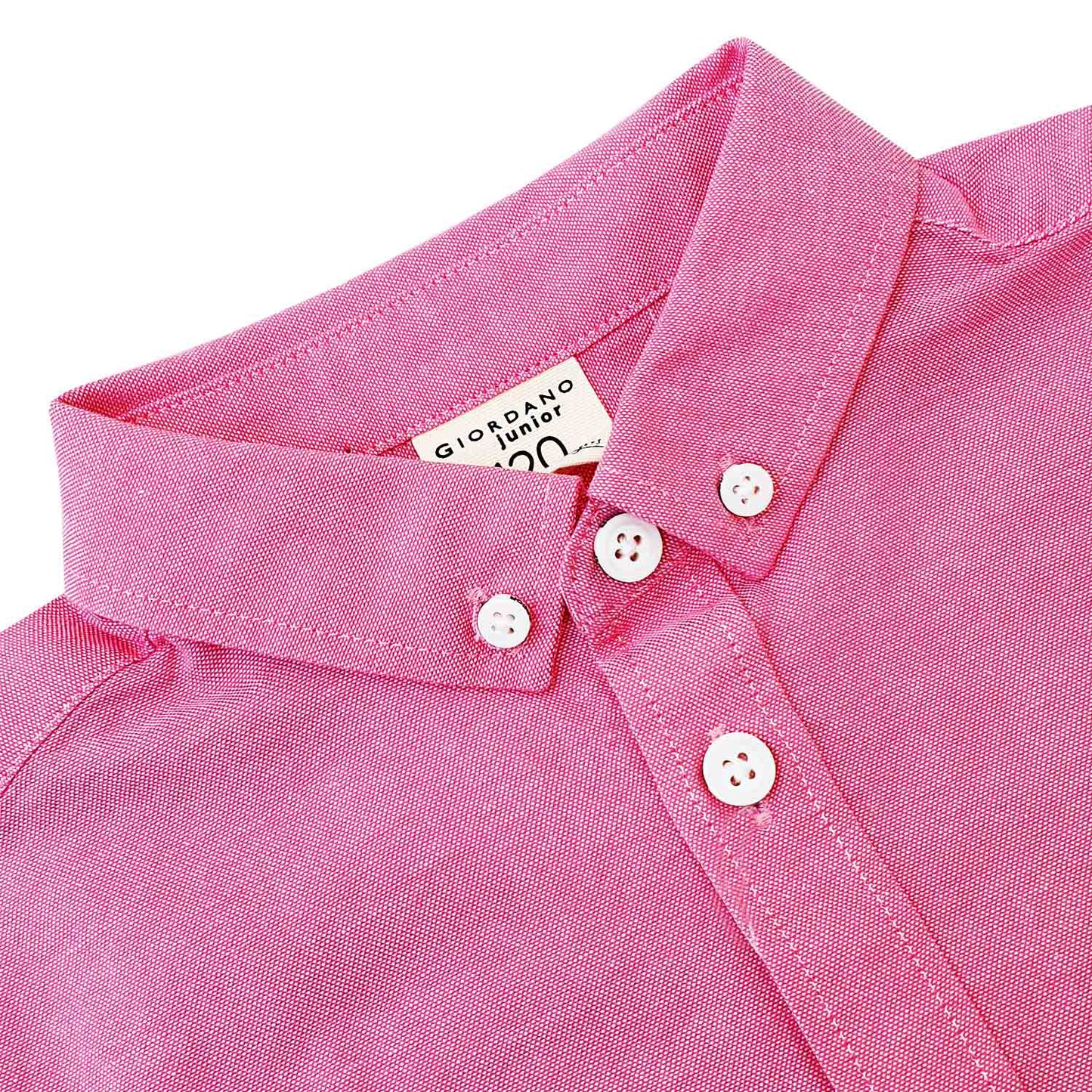 Kids' Cotton Oxford Shirt: Full Button, Embroidered & Garment Washed