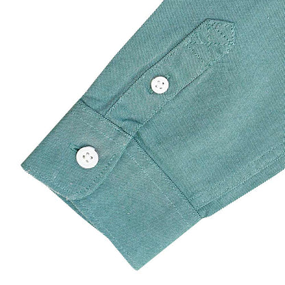 Kids' Cotton Oxford Shirt: Full Button, Embroidered & Garment Washed