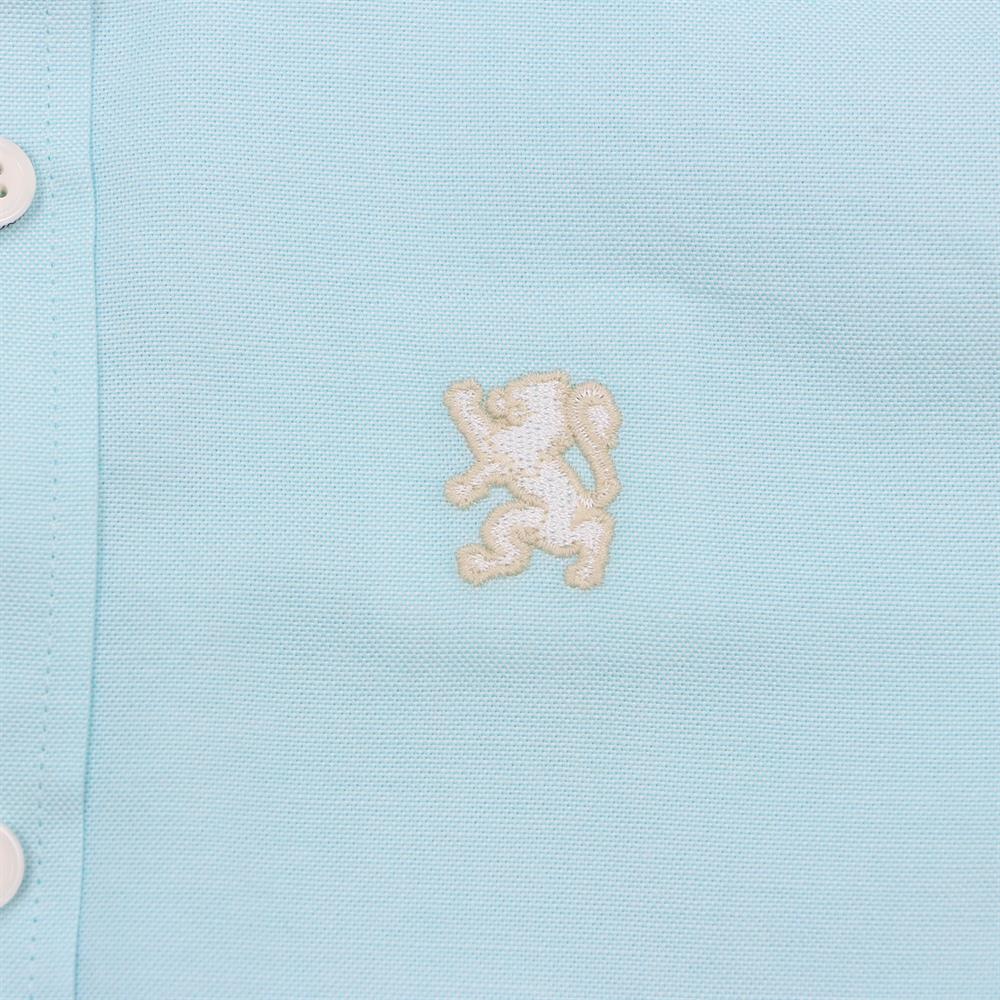 Kids' Cotton Oxford Shirt: Full Button, Embroidered & Garment Washed