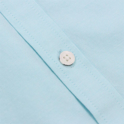 Kids' Cotton Oxford Shirt: Full Button, Embroidered & Garment Washed