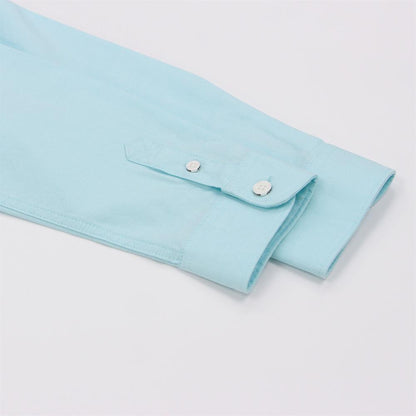 Kids' Cotton Oxford Shirt: Full Button, Embroidered & Garment Washed