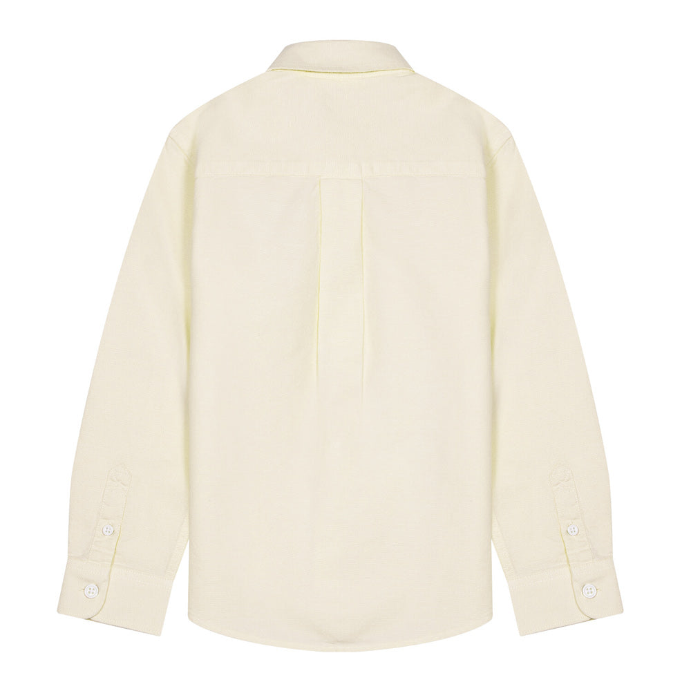 Kids' Cotton Oxford Shirt: Full Button, Embroidered & Garment Washed