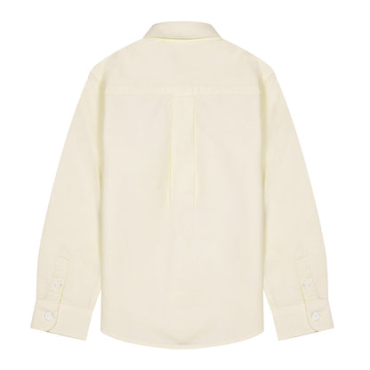 Kids' Cotton Oxford Shirt: Full Button, Embroidered & Garment Washed