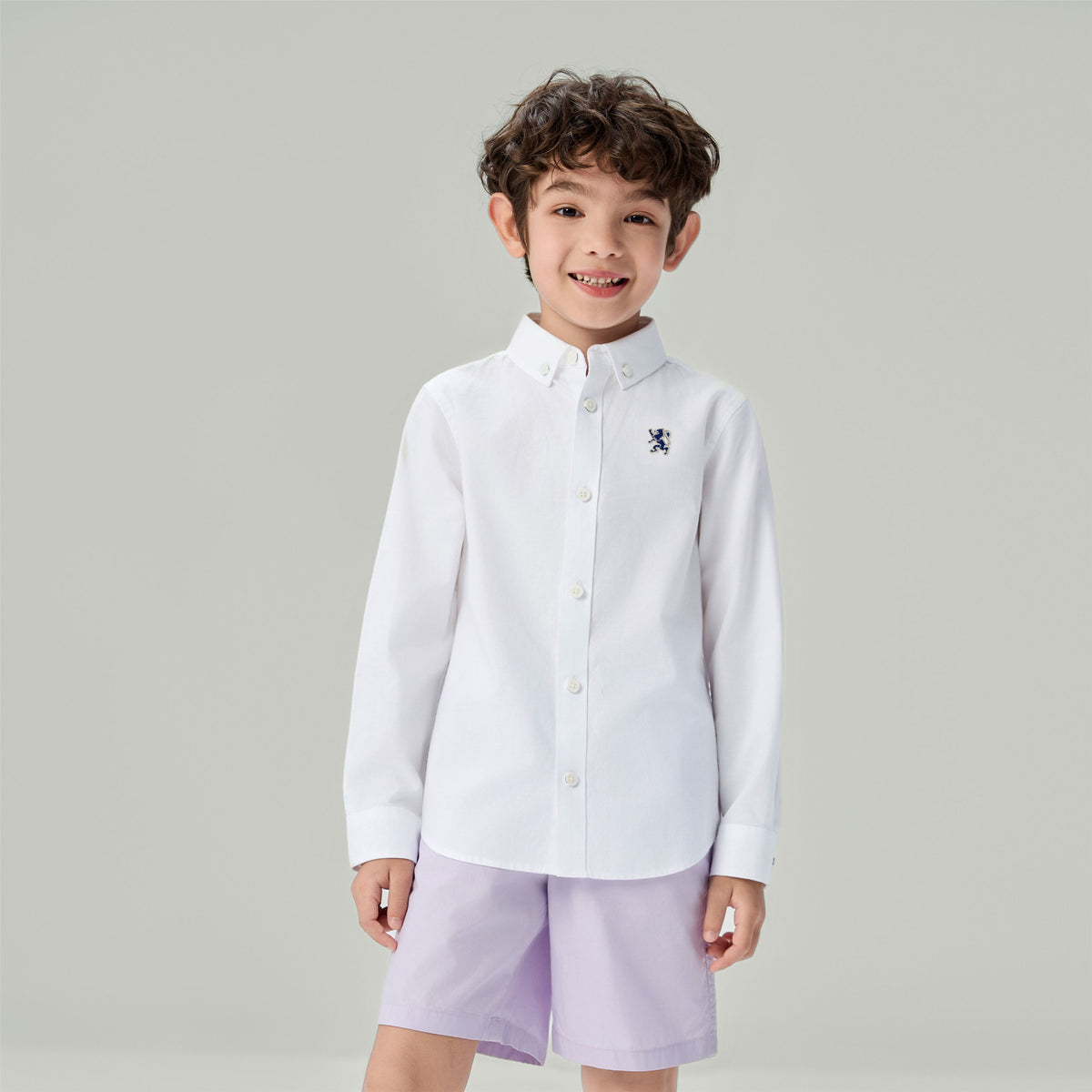 Kid's Cotton Embroidered Oxford Shirt
