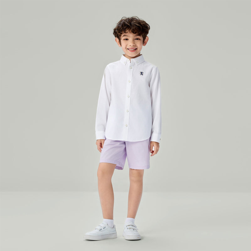 Kid's Cotton Embroidered Oxford Shirt