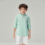Kid's Cotton Embroidered Oxford Shirt