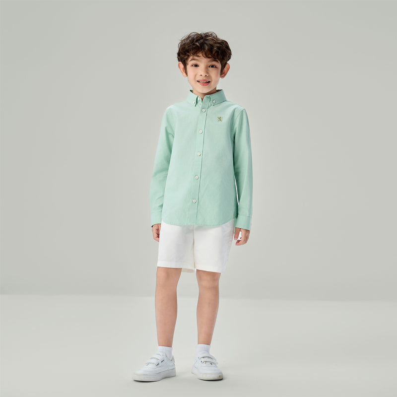 Kid's Cotton Embroidered Oxford Shirt