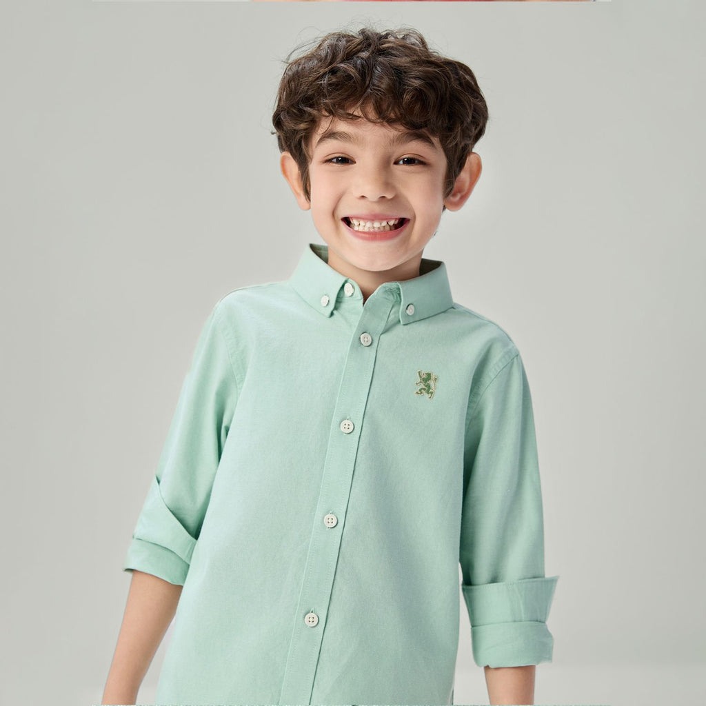 Kid's Cotton Embroidered Oxford Shirt