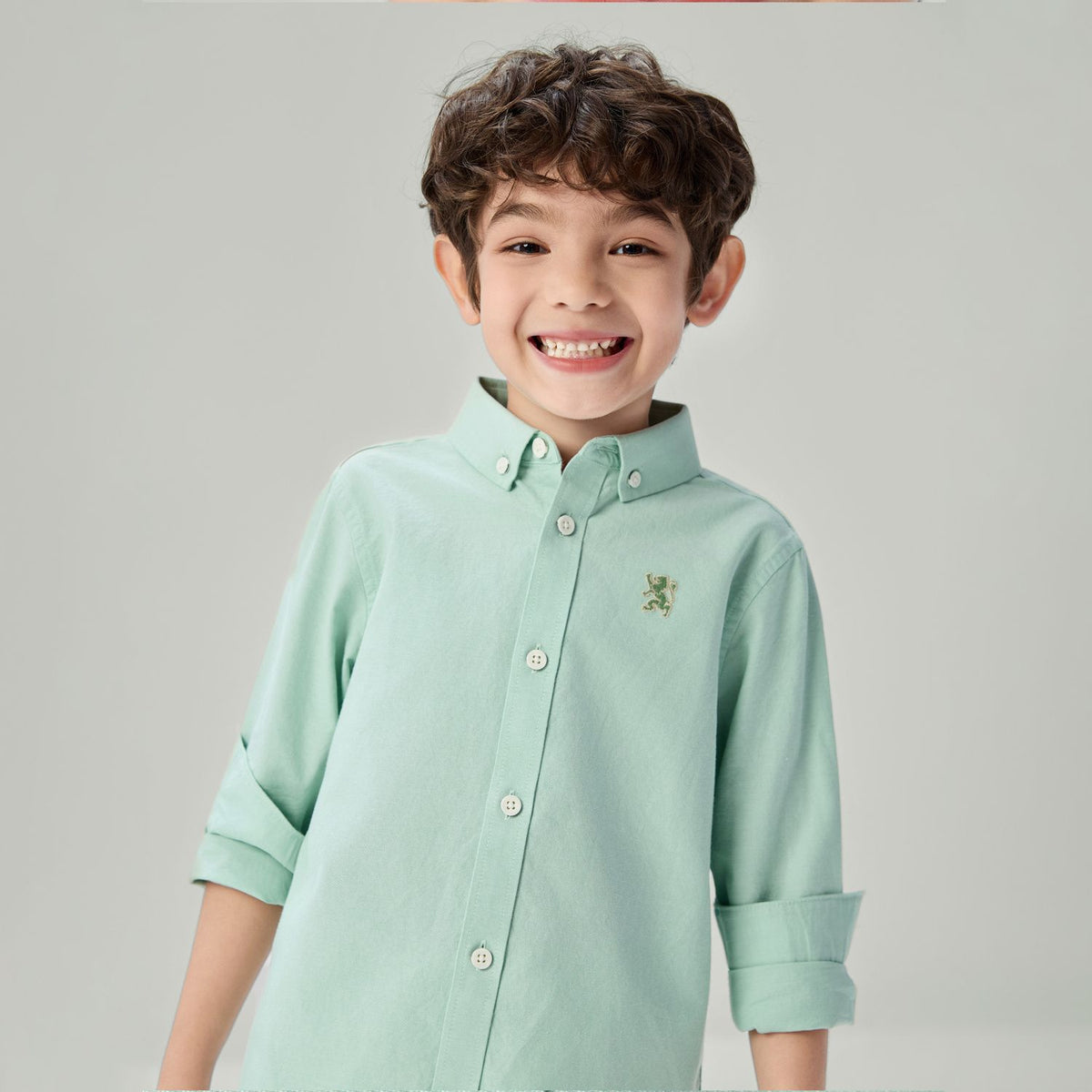 Kid's Cotton Embroidered Oxford Shirt
