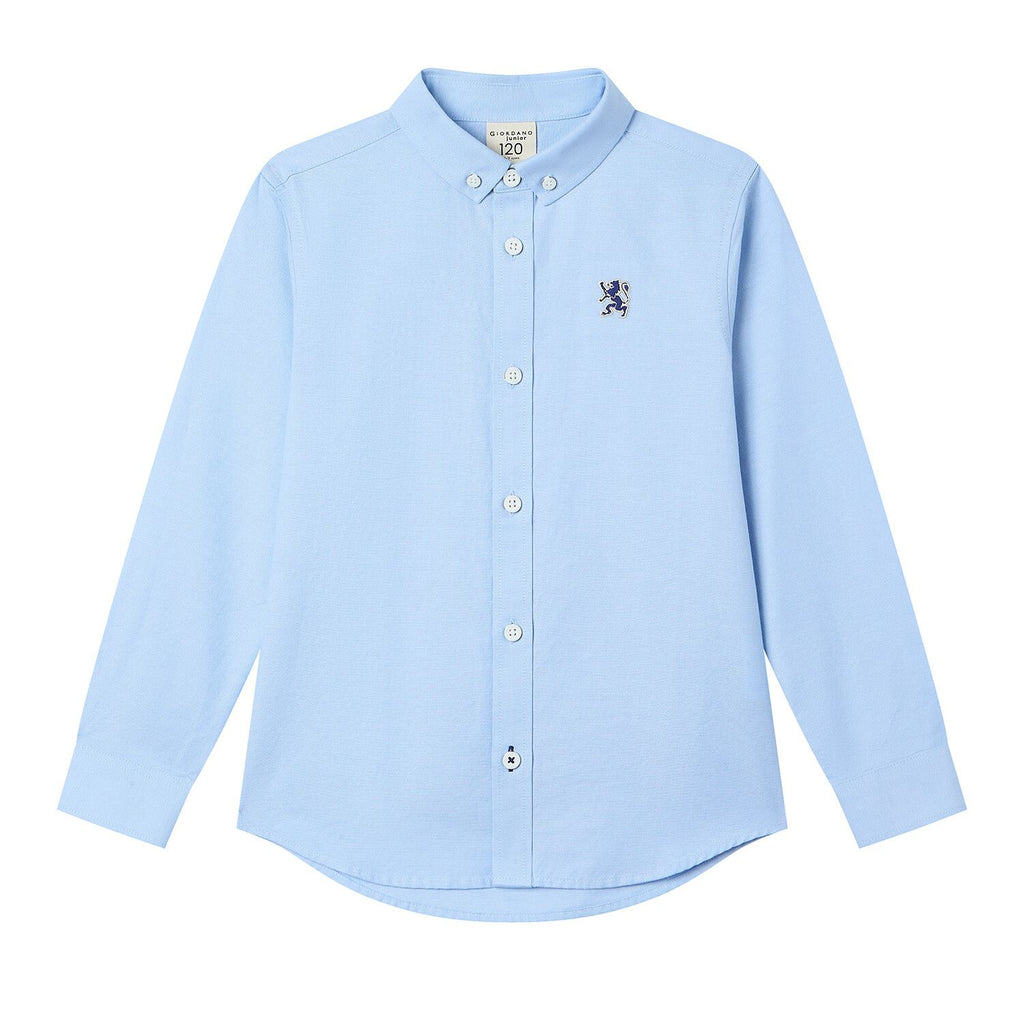 Kid's Cotton Embroidered Oxford Shirt