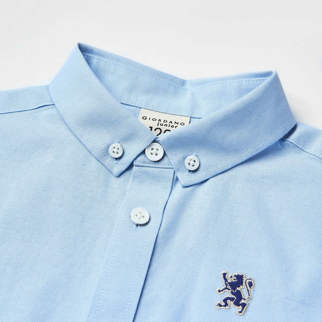 Kid's Cotton Embroidered Oxford Shirt