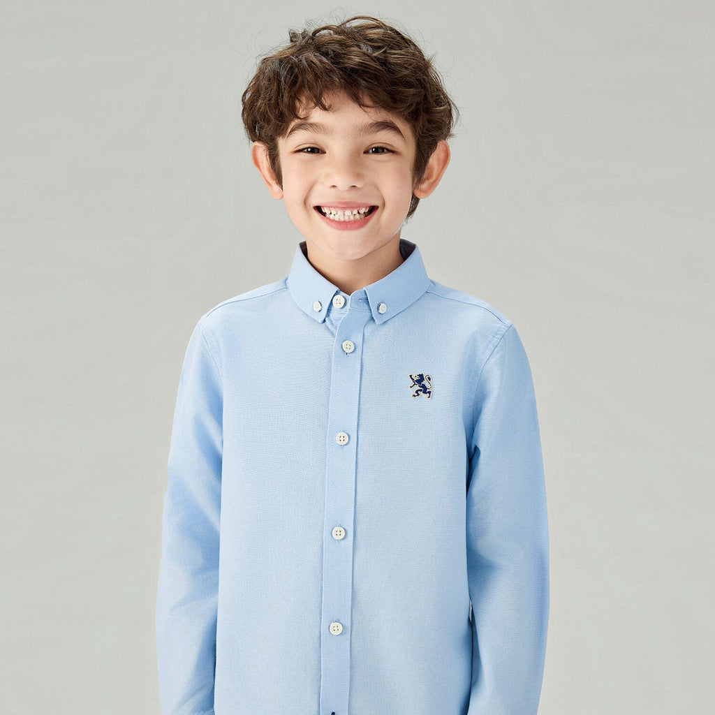 Kid's Cotton Embroidered Oxford Shirt