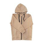 Giordano Kids Cotton Polyester French Terry Jacket Hoodie With Lion Embroidery-Brown