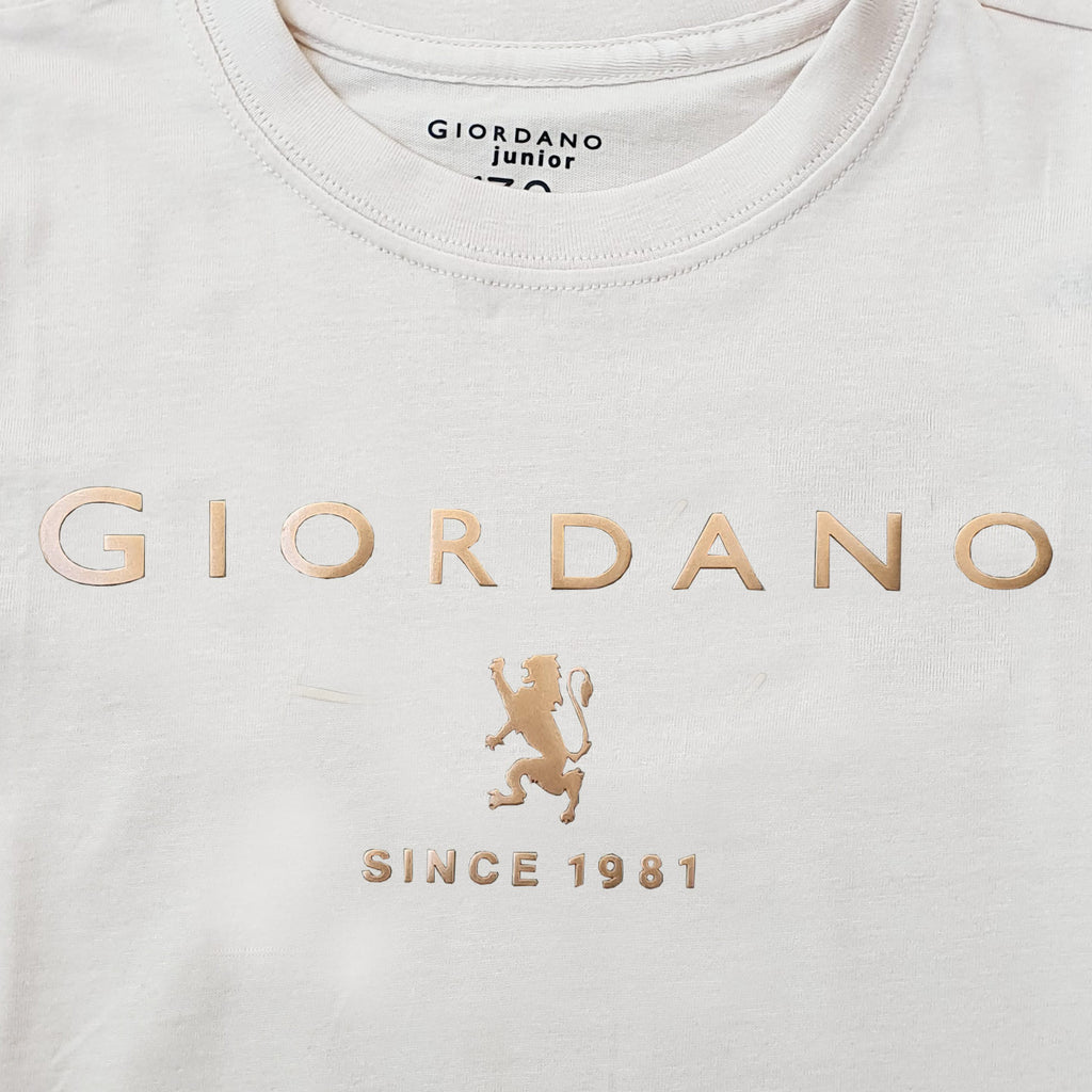 Junior's Giordano Logo Print Tee