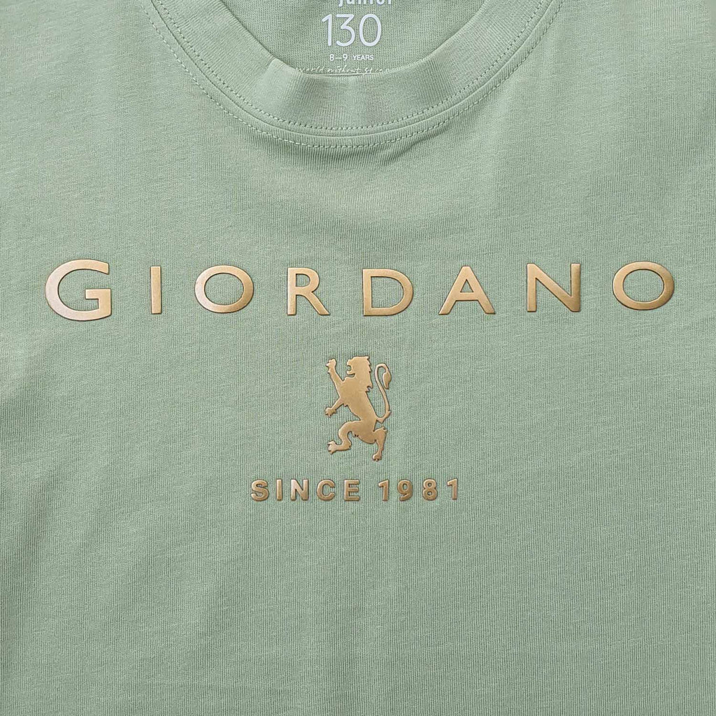 Junior's Giordano Logo Print Tee