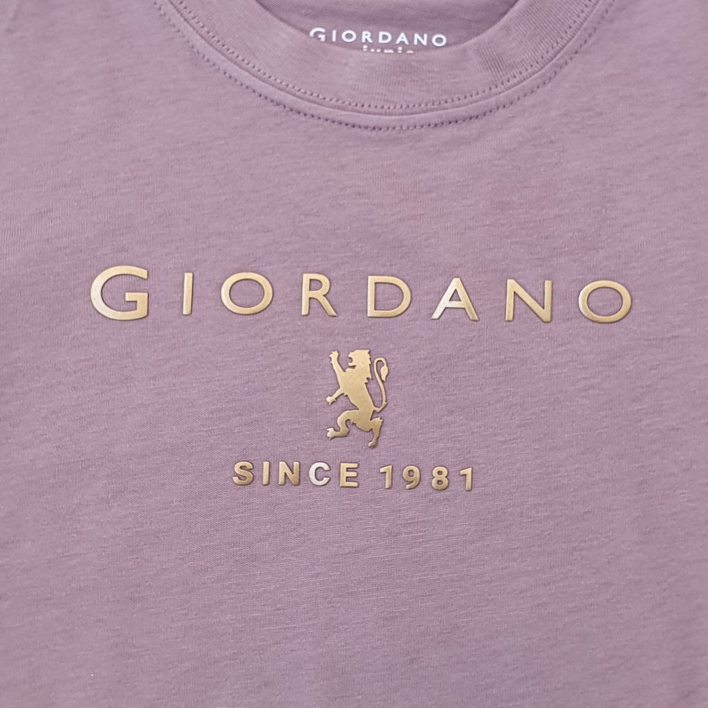 Junior's Giordano Logo Print Tee