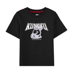Giordano Kids Kung Fu Panda Series Cotton Jersey Crewneck Print Tee-Black