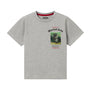Giordano Kids Kung Fu Panda Series Cotton Jersey Crewneck Print Tee-Grey