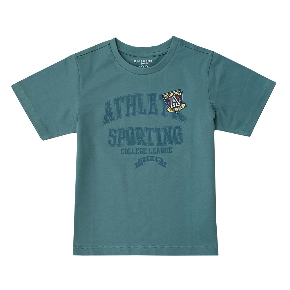Kids Cotton Print Crewneck Tee - Soft & Stylish