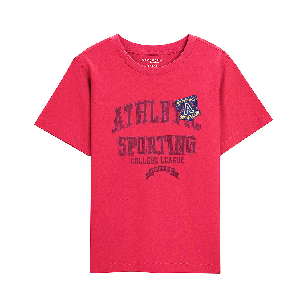 Kids Cotton Print Crewneck Tee - Soft & Stylish