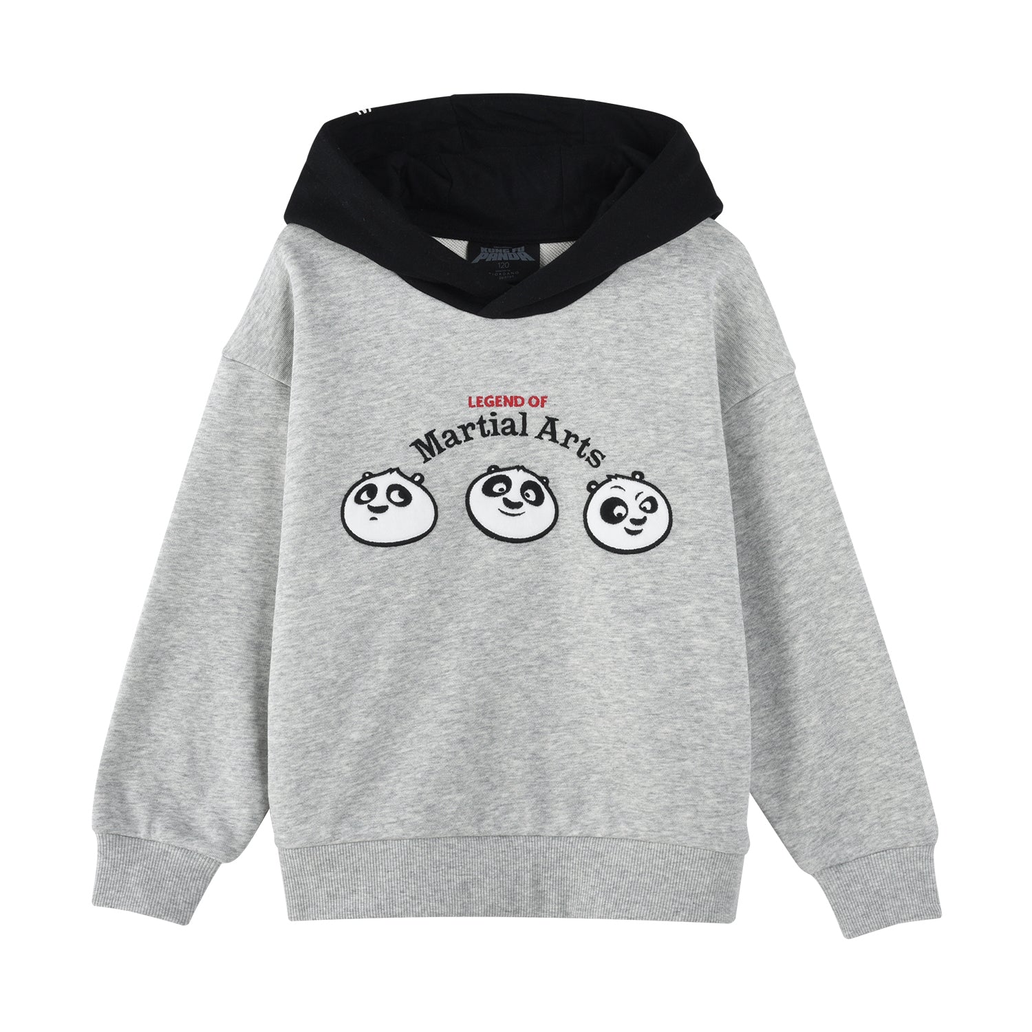 Giordano Kids Kung Fu Panda Series French Terry Hoodie-Grey