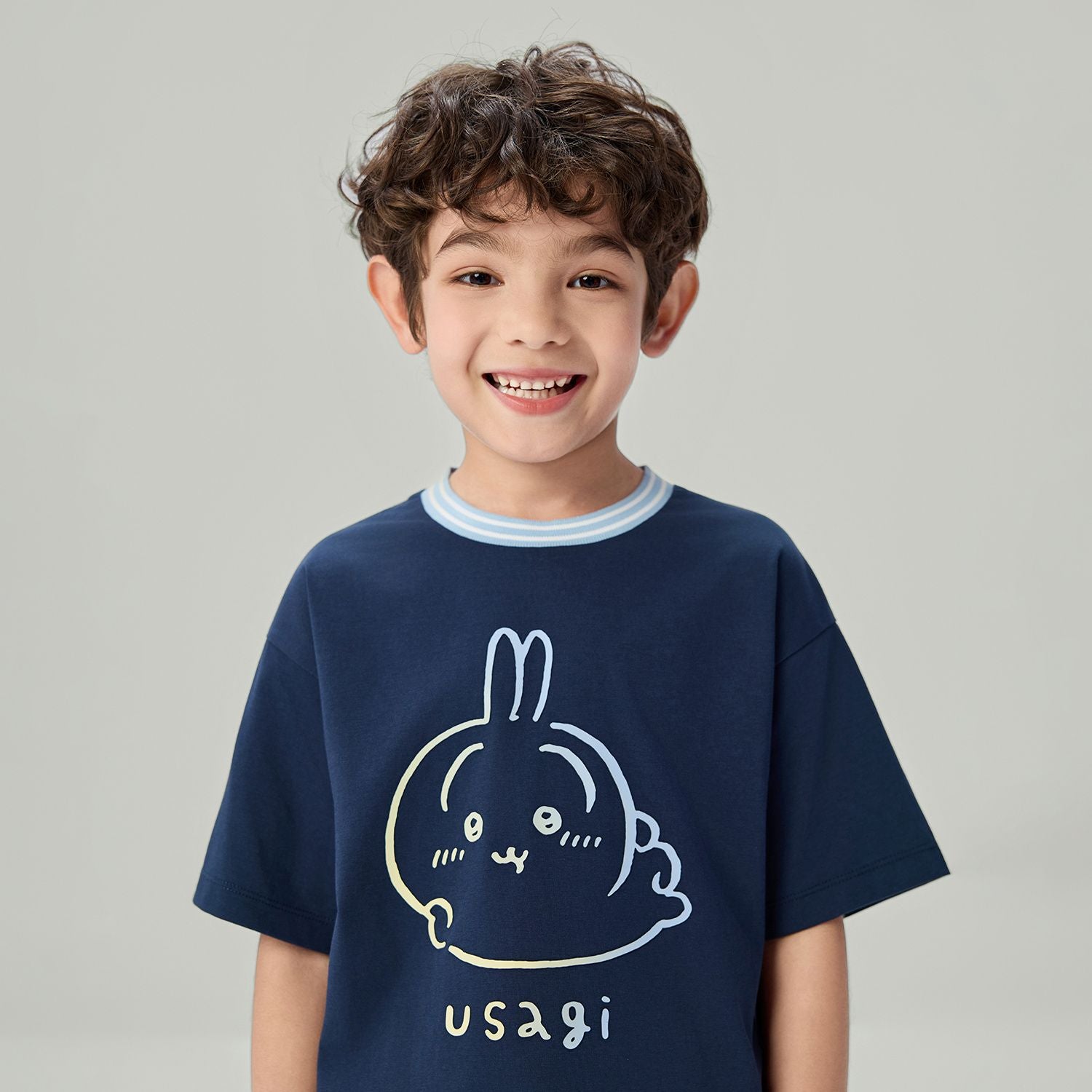 Kid's Chiikawa Usagi Printed Cotton Blend Relaxed Tee